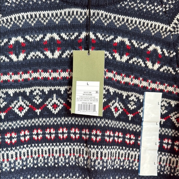 Goodfellow & Co Black and White Crewneck Sweater with Nordic Pattern - Picture 5 of 13